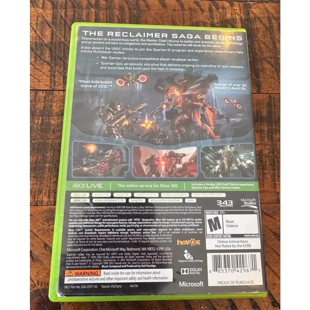 Xbox 360 Bundle Call of Duty Advanced Warfare Day Zero Ed/Halo 4 Works